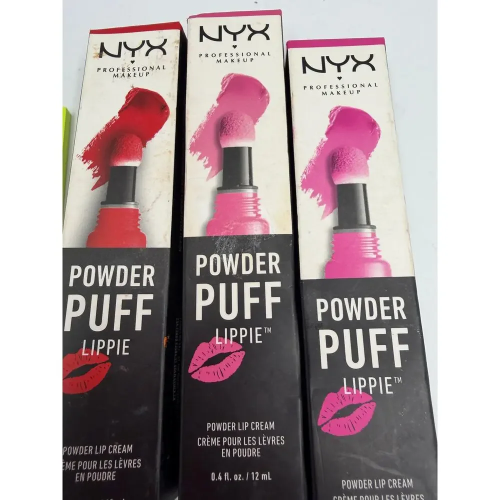 NYX Powder Puff Lippie Lip Cream Lot 3 PPL03 Group Love PPL05 Teenage Dream